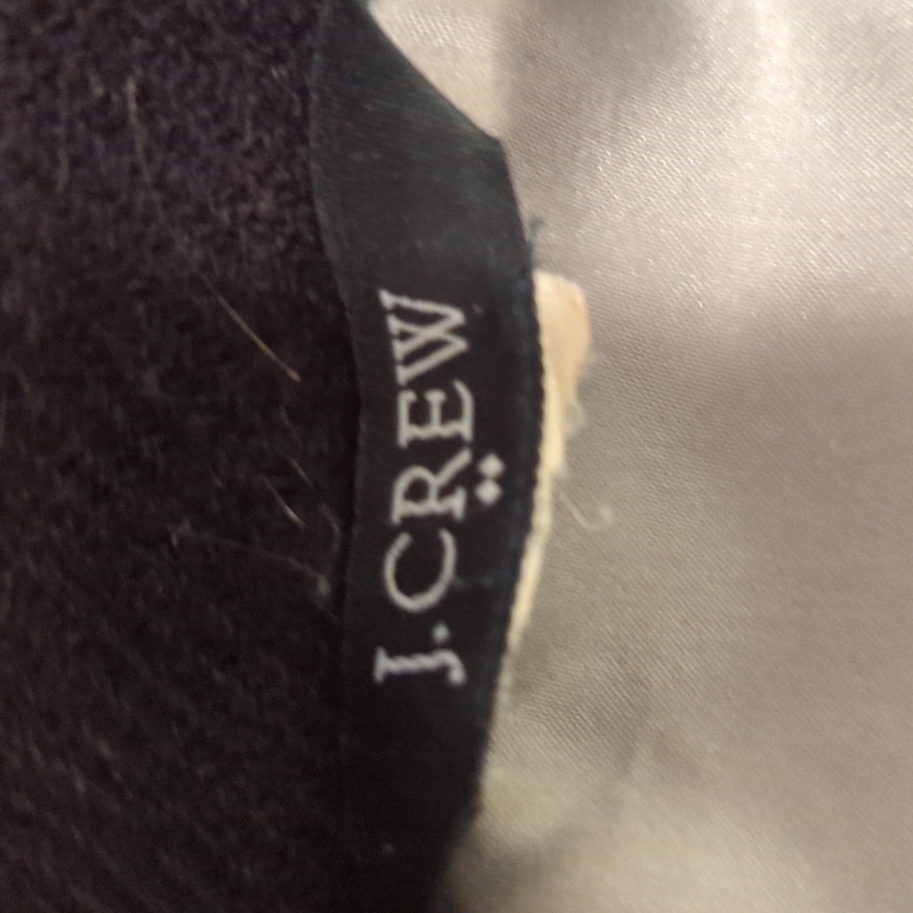 🖤 J.Crew black wool blazer jacket leather 3 buttons lining skulls preppy goth - Picture 13 of 13